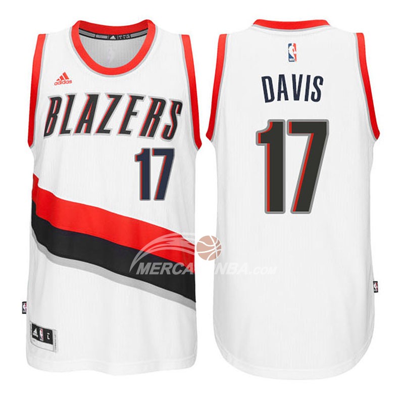 Maglia NBA Davis Portland Trail Blazers Blanco